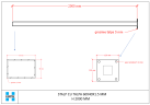 Stalp zincat cu talpa 60 x 40 x 1.5 mm - H 2000 mm 1